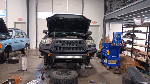 2017 Toyota Tacoma with custom front bumper