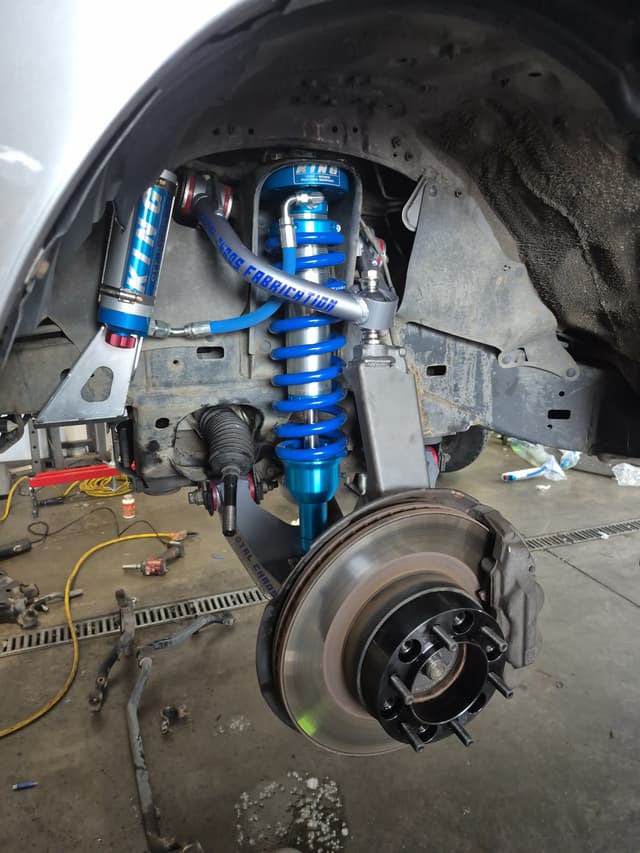 Lexus GX with Kings coilover shocks installed